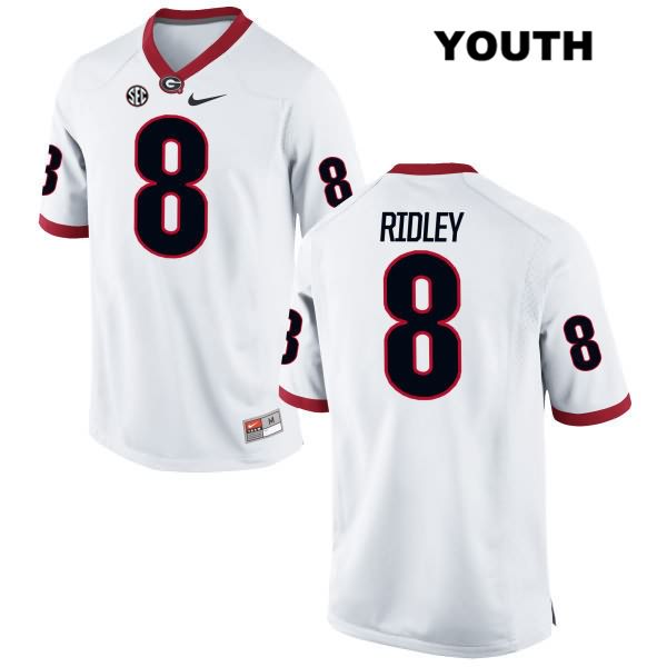 Georgia Bulldogs Youth Riley Ridley #8 NCAA Authentic White Nike Stitched College Football Jersey CPJ8656AR